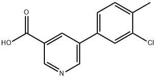 5-(3-Chloro-4-Methylphenyl)nicotinic acid, 1261934-19-3, 结构式