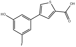 5-(2-Carboxythiophene-4-yl)-3-fluorophenol Struktur