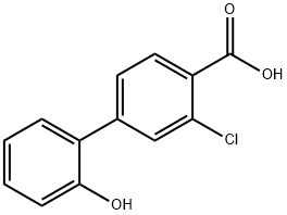 2-Chloro-4-(2-hydroxyphenyl)benzoic acid Structure