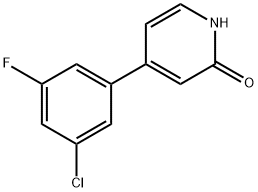 4-(3-Chloro-5-fluorophenyl)-2-hydroxypyridine, 1261938-64-0, 结构式