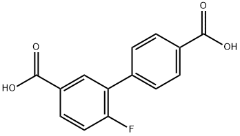 6-Fluoro-[1,1'-biphenyl]-3,4'-dicarboxylic acid Structure