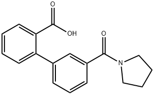 2-(3-吡咯烷羰基苯基)苯甲酸, 1261941-65-4, 结构式