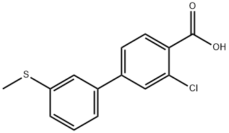 2-Chloro-4-(3-methylthiophenyl)benzoic acid Structure