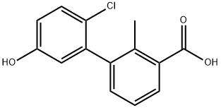 3-(2-Chloro-5-hydroxyphenyl)-2-Methylbenzoic acid Structure