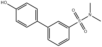 4'-ヒドロキシ-N,N-ジメチル-[1,1'-ビフェニル]-3-スルホンアミド 化学構造式