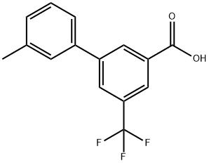 3'-甲基-5-(三氟甲基)-[1,1'-联苯]-3-甲酸,1261953-10-9,结构式