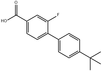 4'-(tert-Butyl)-2-fluoro-[1,1'-biphenyl]-4-carboxylic acid 结构式