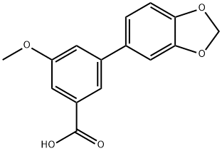 5-Methoxy-3-(3,4-Methylenedioxyphenyl)benzoic acid Structure