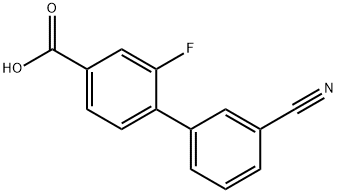 4-(3-氰基苯基)-3-氟苯甲酸, 1261960-89-7, 结构式