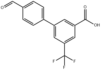3-(4-ForMylphenyl)-5-trifluoroMethylbenzoic acid Structure