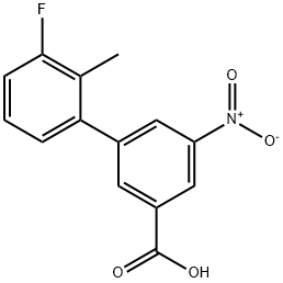 3-(3-Fluoro-2-Methylphenyl)-5-nitrobenzoic acid 化学構造式