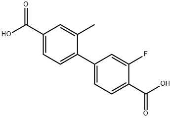 4-(4-羧基-3-氟苯基)-3-甲基苯甲酸,1261964-10-6,结构式