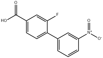 3-Fluoro-4-(3-nitrophenyl)benzoic acid 结构式