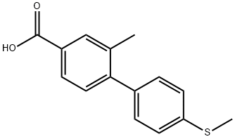 2-甲基-4'-(甲硫基)-[1,1'-联苯]-4-甲酸,1261964-62-8,结构式