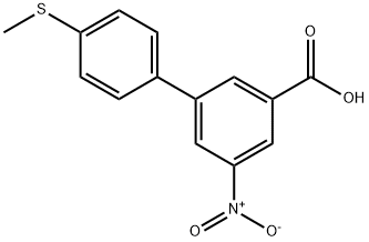 3-(4-Methylthiophenyl)-5-nitrobenzoic acid Struktur