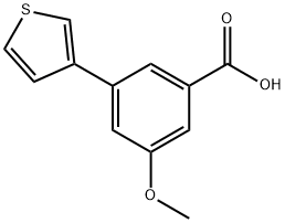 3-メトキシ-5-(チオフェン-3-イル)安息香酸 化学構造式