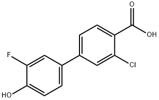 2-Chloro-4-(3-fluoro-4-hydroxyphenyl)benzoic acid,1261972-19-3,结构式