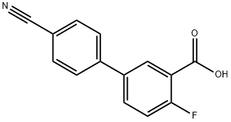 5-(4-Cyanophenyl)-2-fluorobenzoic acid Struktur