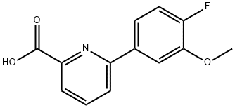 6-(4-Fluoro-3-Methoxyphenyl)picolinic acid Structure