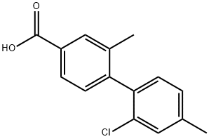 4-(2-Chloro-4-Methylphenyl)-3-Methylbenzoic acid Structure