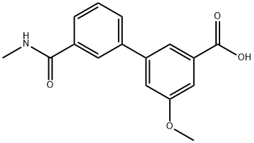5-Methoxy-3-[3-(N-MethylaMinocarbonyl)phenyl]benzoic acid, 1261980-21-5, 结构式