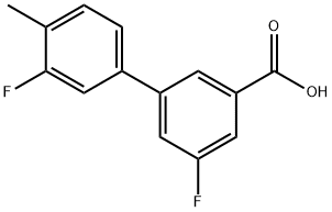3',5-Difluoro-4'-Methyl-[1,1'-biphenyl]-3-carboxylic acid 结构式