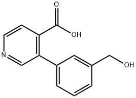 3-(3-Hydroxymethylphenyl)isonicotinic acid Structure