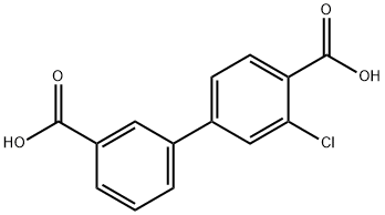 3'-クロロ-[1,1'-ビフェニル]-3,4'-二カルボン酸 化学構造式