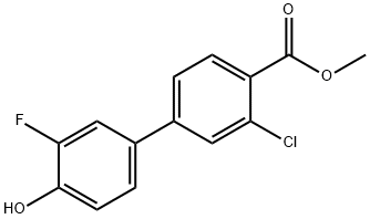 4-(3-Chloro-4-methoxycarbonylphenyl)-2-fluorophenol,1261999-46-5,结构式