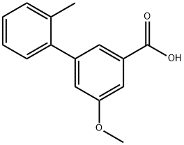 5-Methoxy-3-(2-Methylphenyl)benzoic acid, 1262004-87-4, 结构式