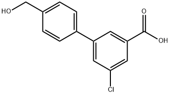 5-クロロ-4'-(ヒドロキシメチル)-[1,1'-ビフェニル]-3-カルボン酸 化学構造式