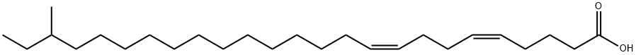 23-methyl-5,9-pentacosadienoc acid Structure