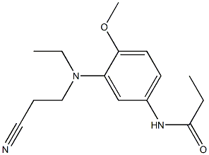 N-(3-(2-(2-cyanoethoxy)ethylamino)-4-methoxyphenyl)propionamide Structure