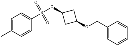 Toluene-4-sulfonic acid cis-3-benzyloxycyclobutyl ester Struktur