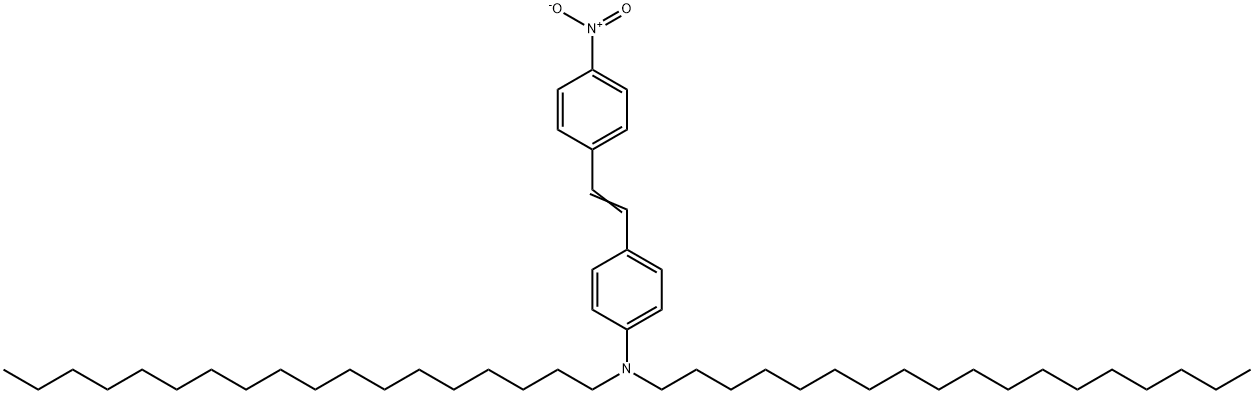 4-(ジオクタデシルアミノ)-4′-ニトロスチルベン 化学構造式