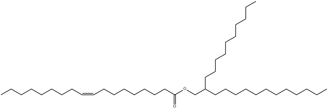 2-デシルテトラデシル＝（Z）-オクタデカ-9-エノアート 化学構造式