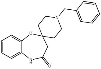 Spiro[1,5-benzoxazepine-2(3H),4'-piperidin]-4(5H)-one, 1'-(phenylMethyl)- Structure