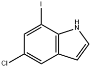 5-Chloro-7-iodoindole 化学構造式