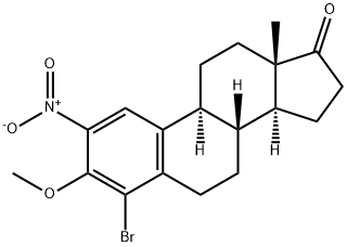 4-bromo-3-methoxy-2-nitro-1,3,5(10)-estratriene-17-one,126291-42-7,结构式