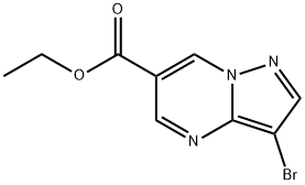 3-溴吡唑并[1,5-A]嘧啶-6-羧酸乙酯, 1263060-07-6, 结构式