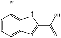 1H-BenziMidazole-2-carboxylic acid, 7-broMo- 化学構造式