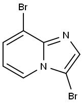 IMidazo[1,2-a]pyridine, 3,8-dibroMo- 化学構造式