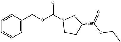 Ethyl (R)-N-Cbz-3-pyrrolidinecarboxylate Structure