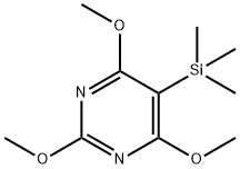 Pyrimidine, 2,4,6-trimethoxy-5-(trimethylsilyl)- (9CI) Structure