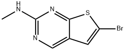 6-BROMO-N-METHYLTHIENO[2,3-D]PYRIMIDIN-2-AMINE,1263279-43-1,结构式