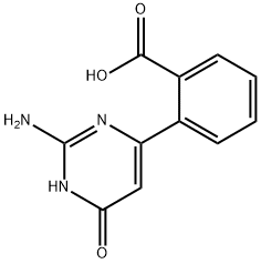 2-(2-氨基-1,6-二氢-6-氧代-4-嘧啶基)苯甲酸 结构式