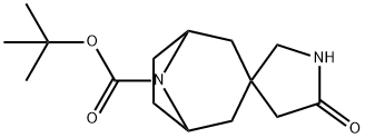 Spiro[8-azabicyclo[3.2.1]octane-3,3'-pyrrolidine]-8-carboxylic acid, 5'-oxo-, 1,1-dimethylethyl ester Struktur