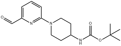tert-butyl 1-(6-forMylpyridin-2-yl)piperidin-4-ylcarbaMate 结构式