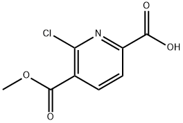 6-氯-5-(甲氧羰基)吡啶甲酸 结构式