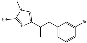 4-[1-(3-broMophenyl)propan-2-yl]-1-Methyl-1H-
iMidazol-2-aMine 化学構造式